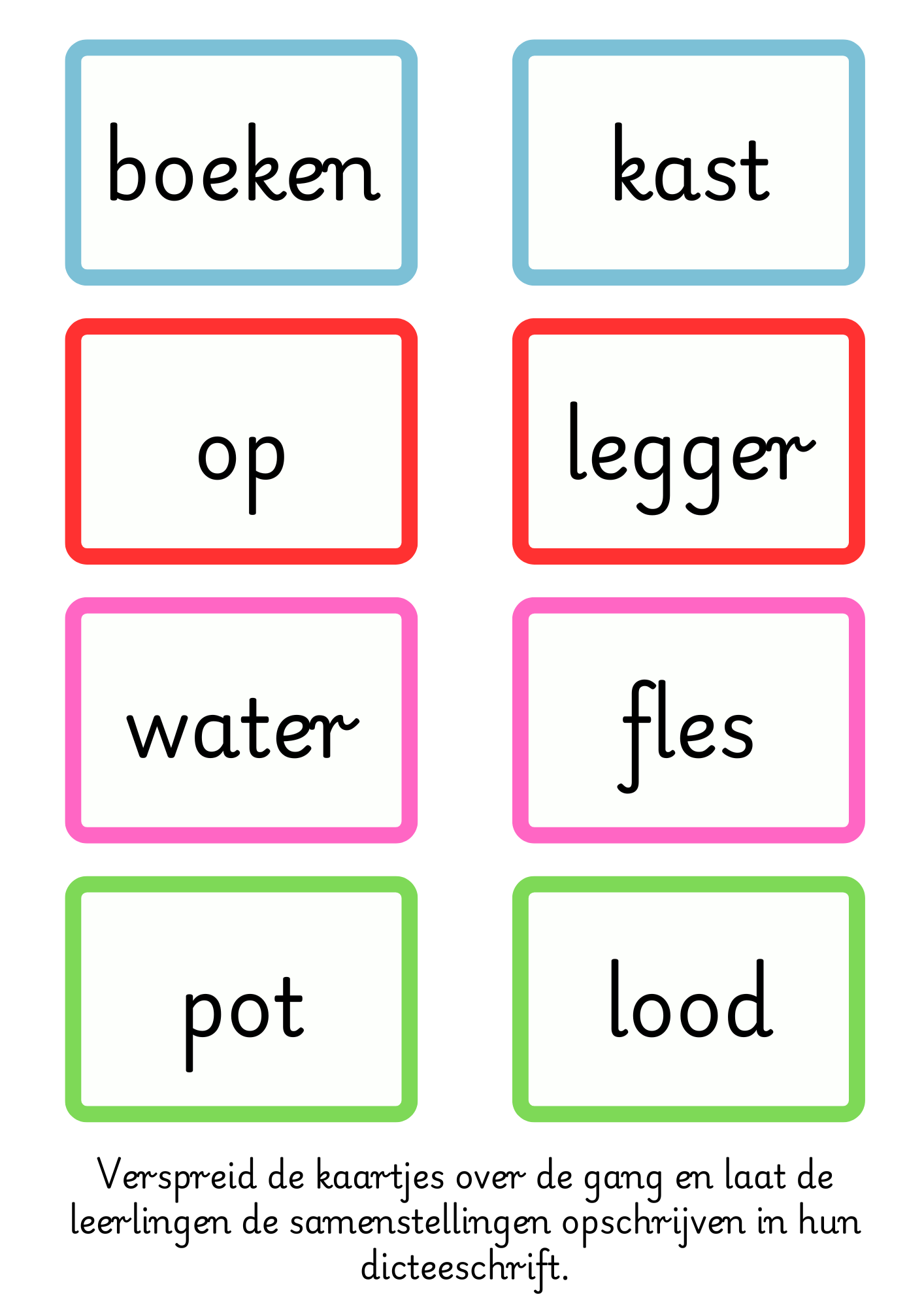 Samenstellingen-dictee - gratis download