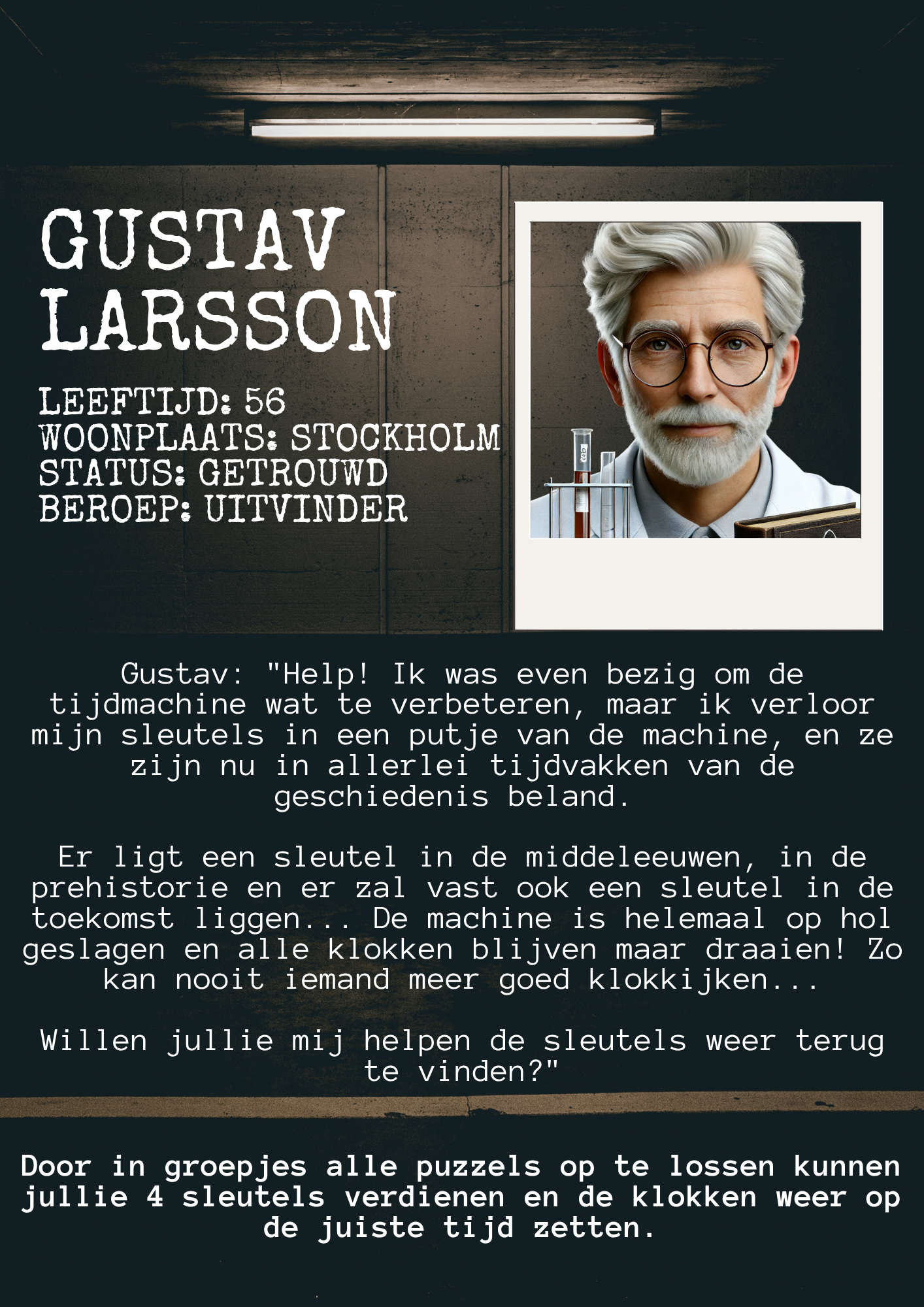 Escape room - Gustav de tijdreiziger
