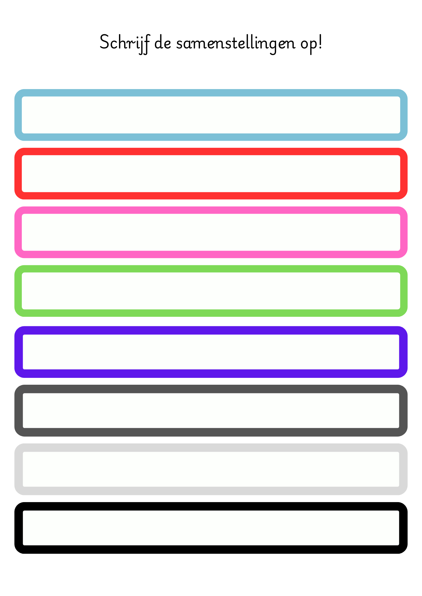 Samenstellingen-dictee - gratis download