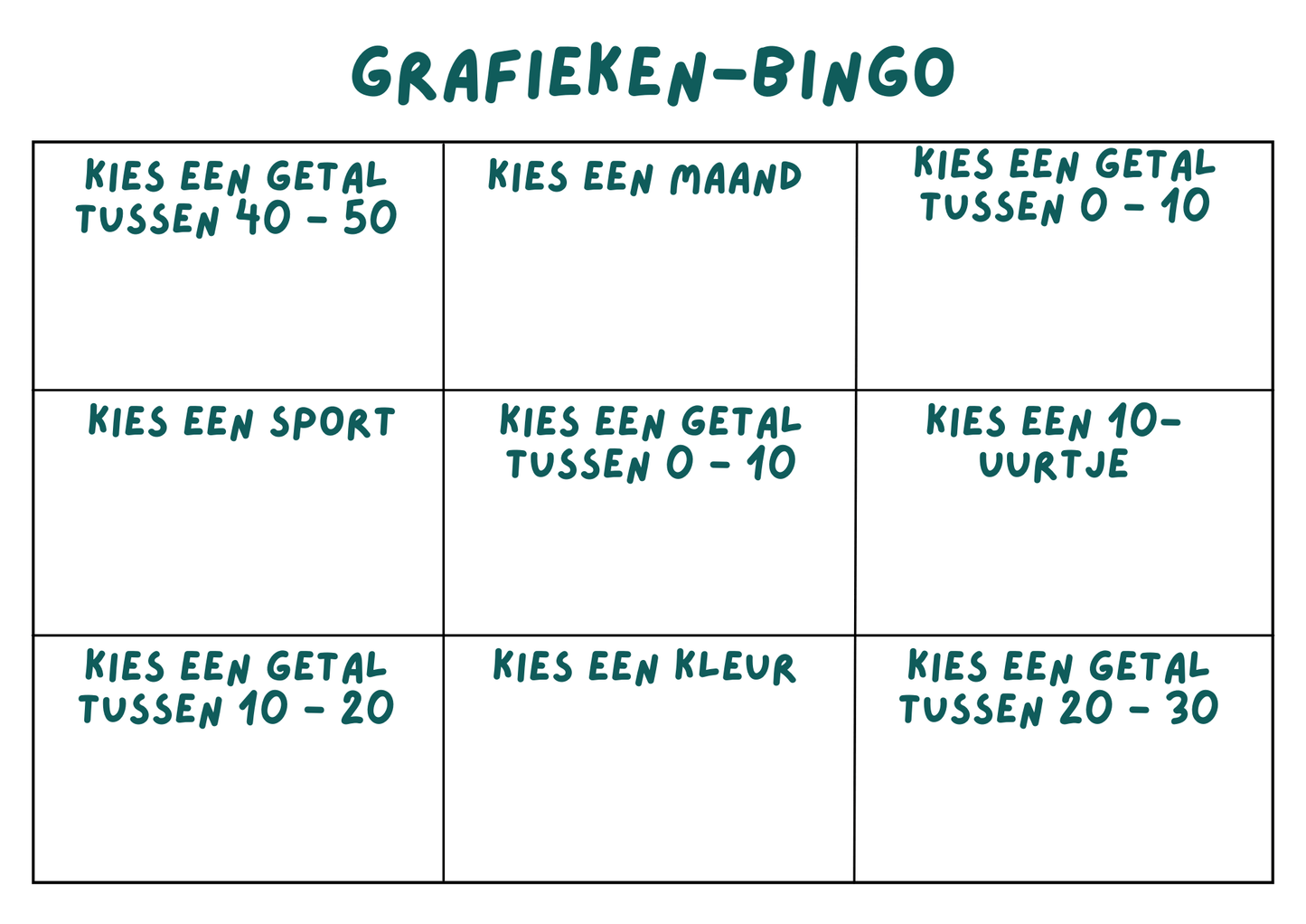 Grafieken-bingo