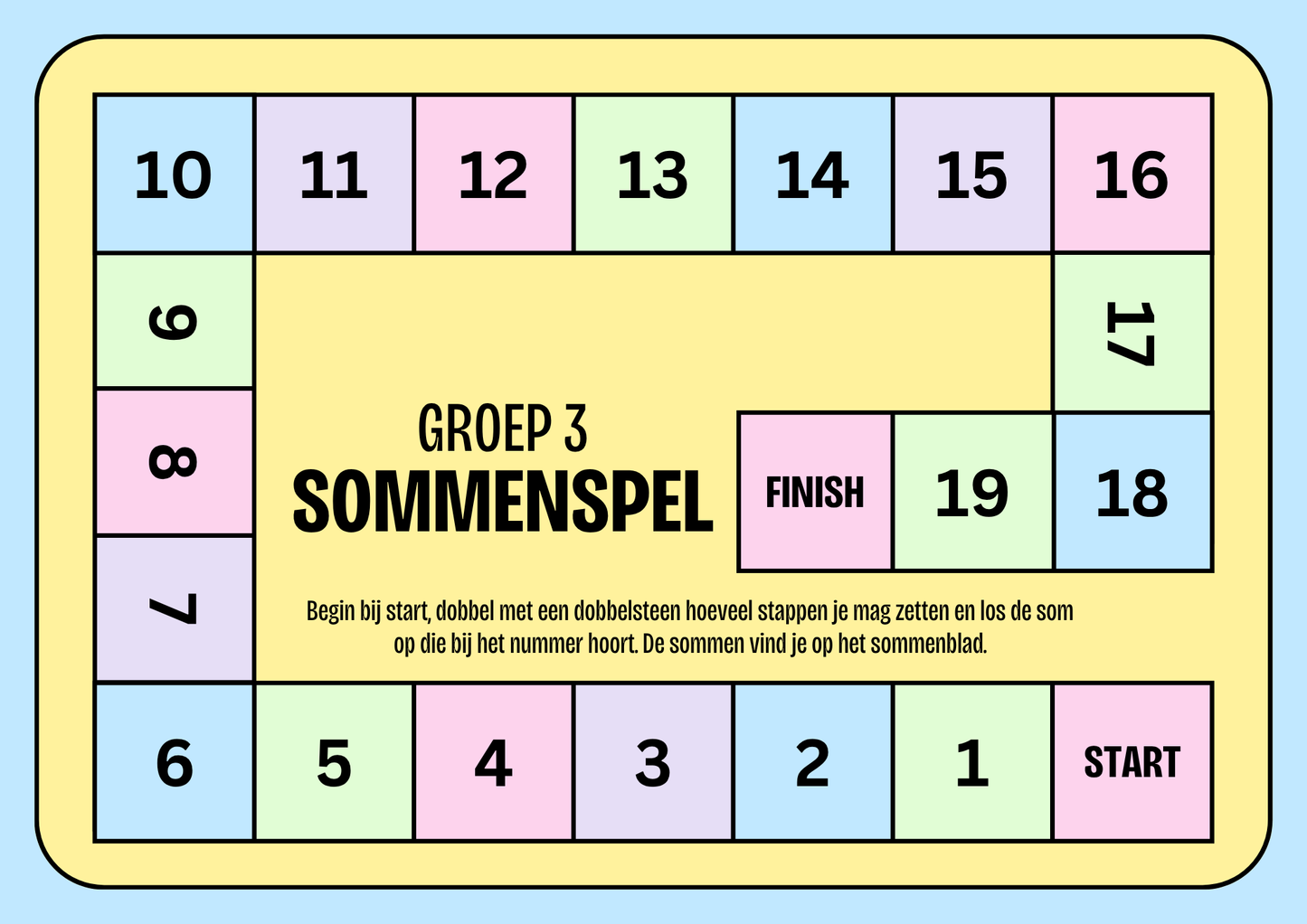 Groep 3 sommenspel - gratis download
