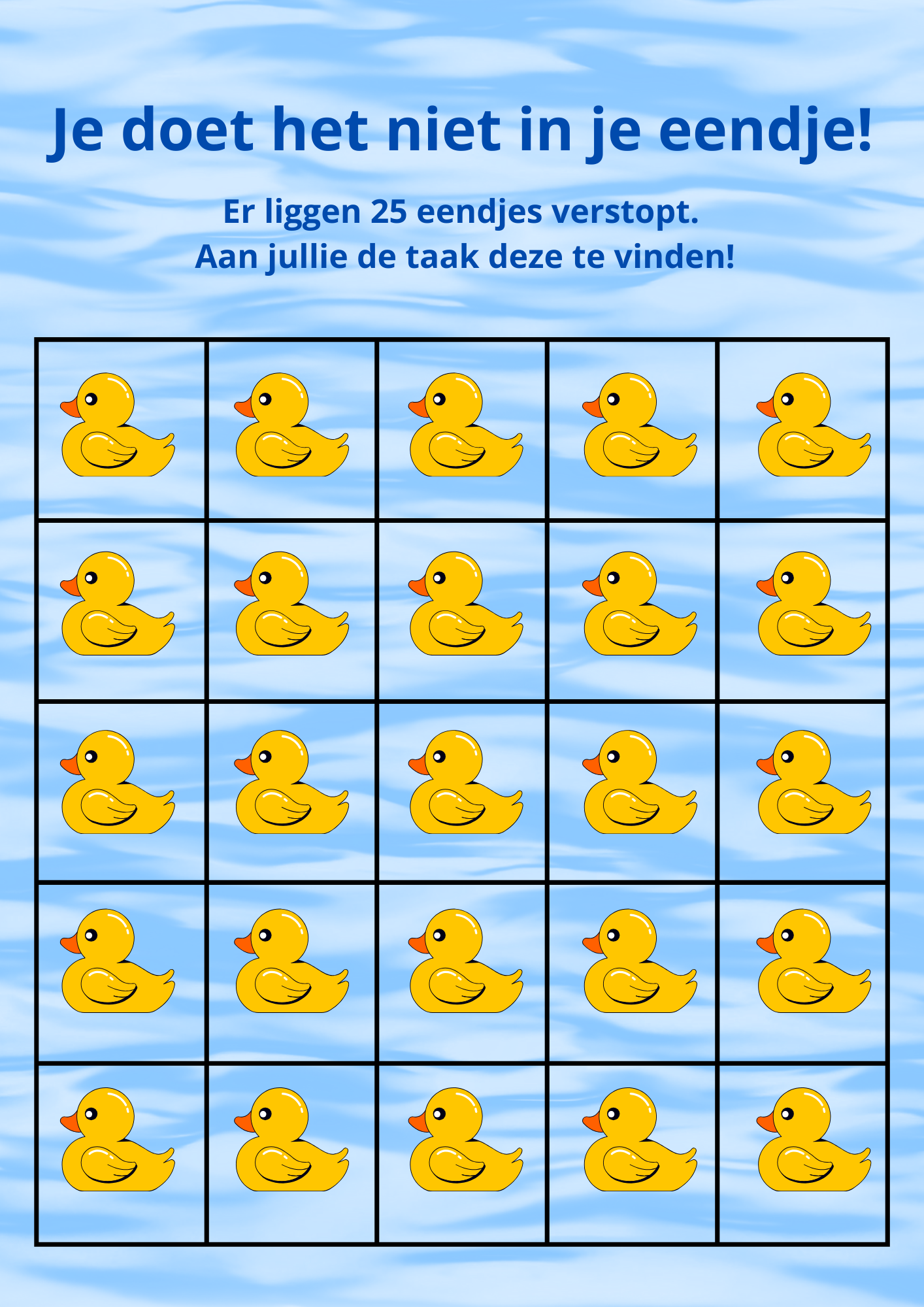 Je doet het niet in je eendje! - gratis download