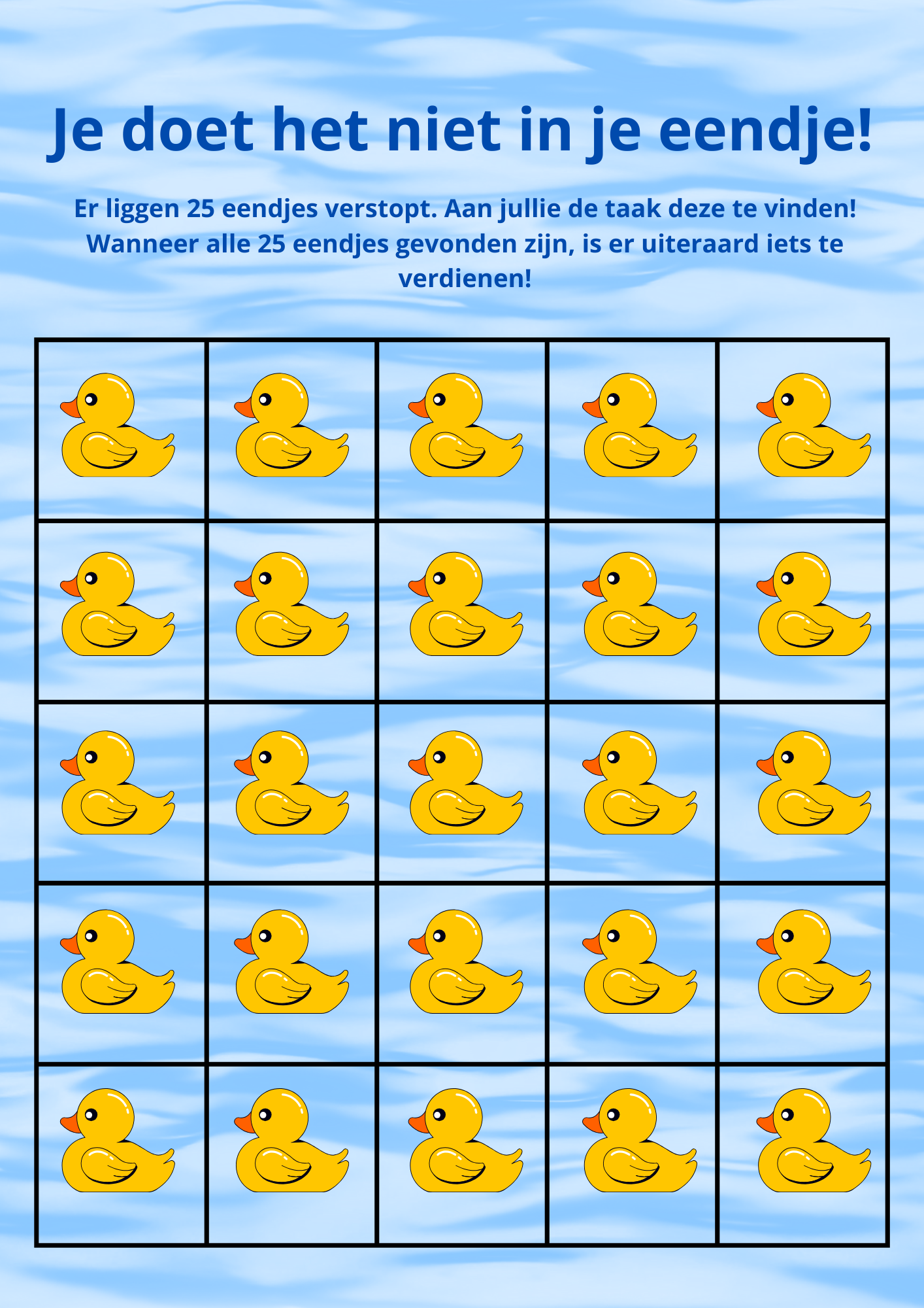 Je doet het niet in je eendje! - gratis download