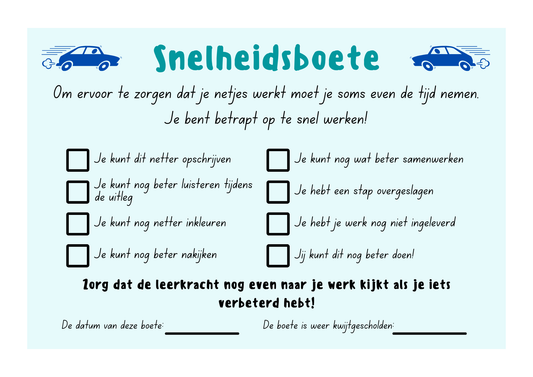 Snelheidsboete - gratis download