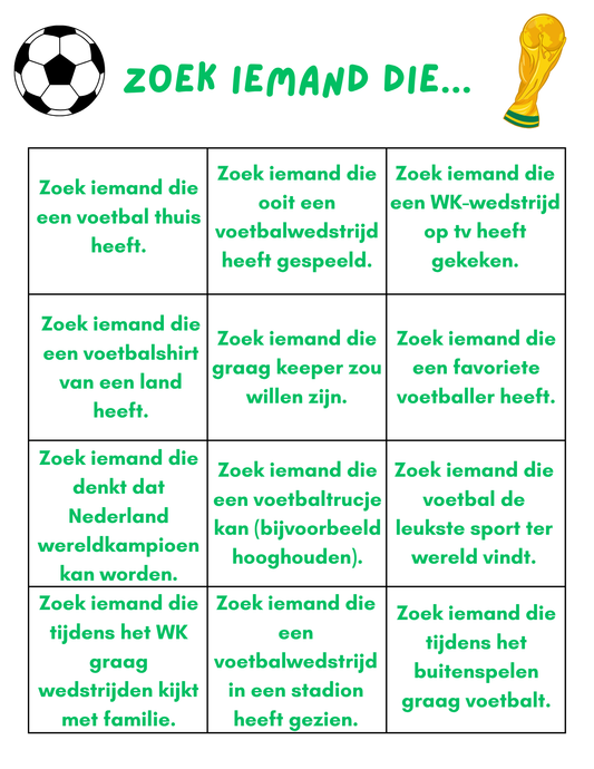 Zoek iemand die... WK-voetbal editie