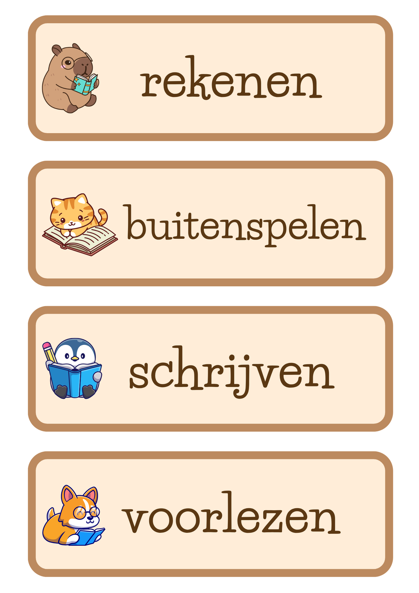 Dagritmekaarten thema 'Lezen'