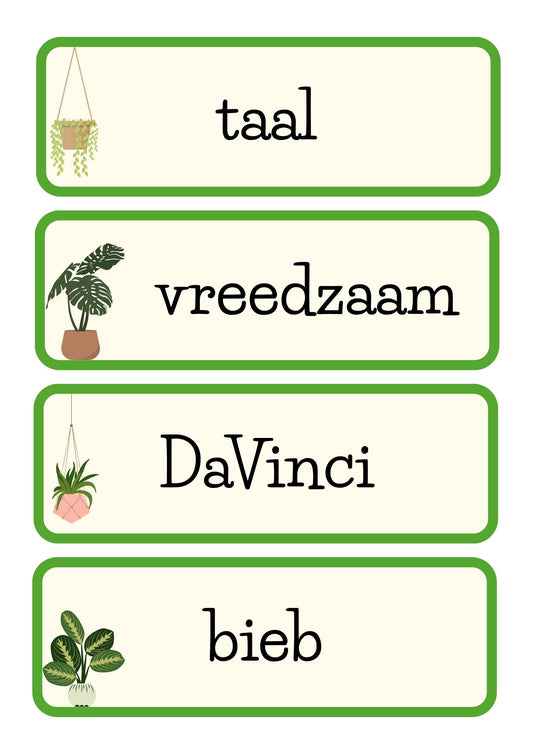 Dagritmekaarten thema 'Planten'