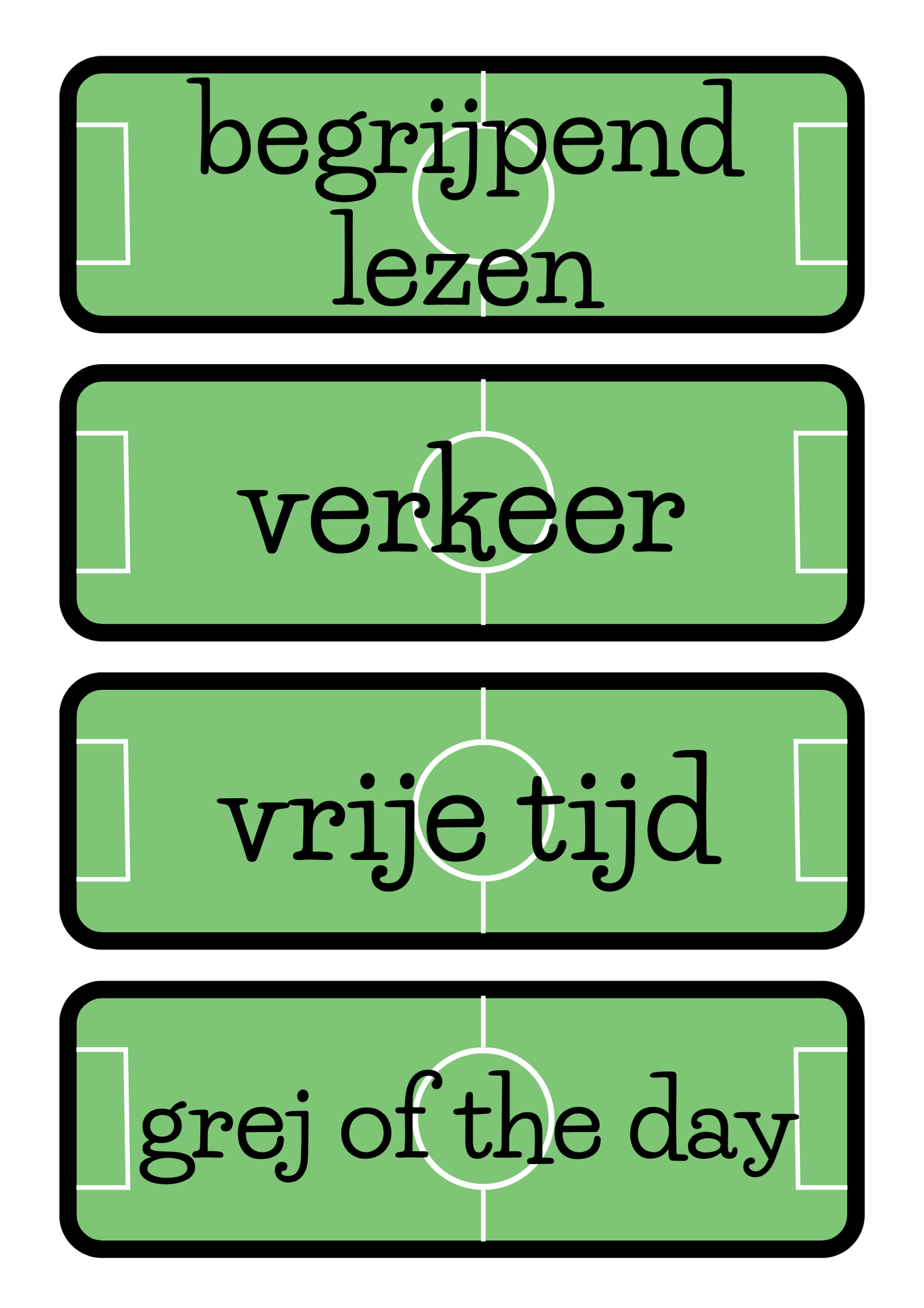 Dagritmekaarten thema 'Voetbal'