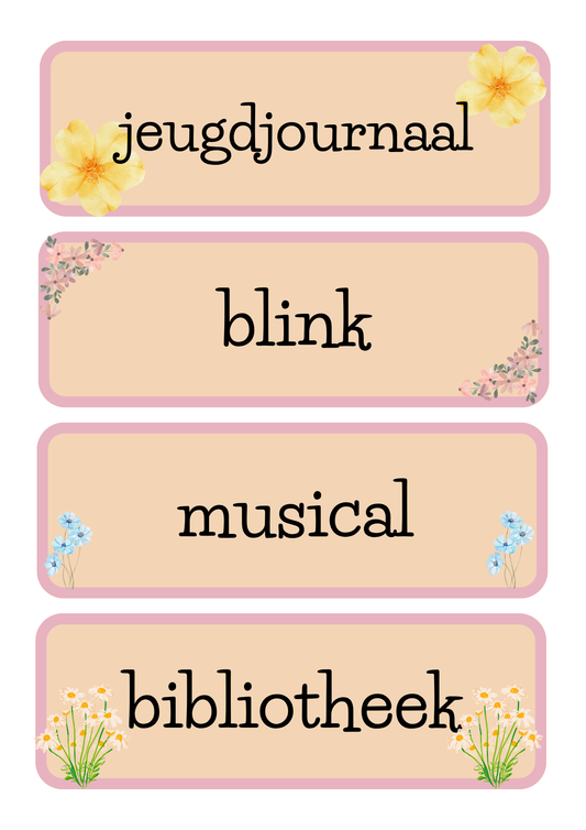 Dagritmekaarten thema 'Bloemen'