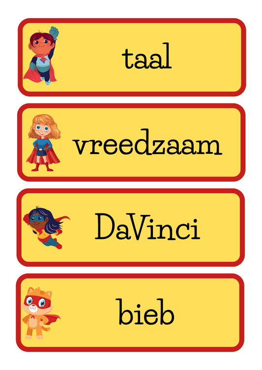 Dagritmekaarten thema 'Superhelden'