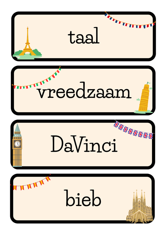 Dagritmekaarten thema 'Europa'