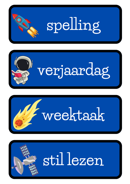 Dagritmekaarten thema 'Ruimte'
