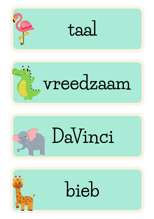 Dagritmekaarten thema 'Dieren'