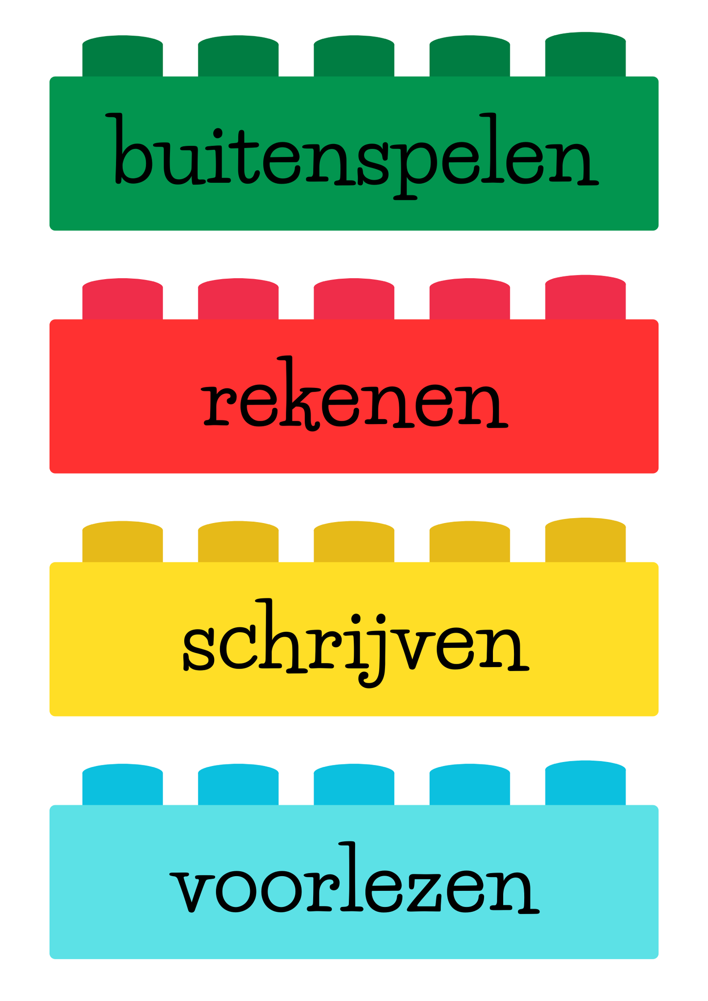 Dagritmekaarten thema 'Bouwstenen'