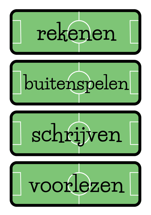Dagritmekaarten thema 'Voetbal'