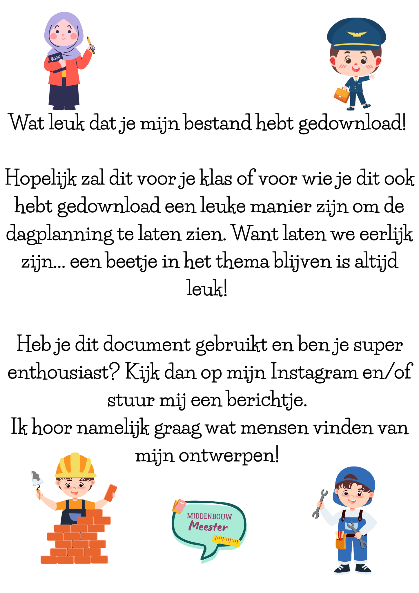 Dagritmekaarten thema 'Beroepen'